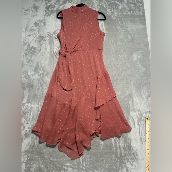 Melonie Midi High Neck Dress Women’s 14 Pink Princess - Picture 1 of 5